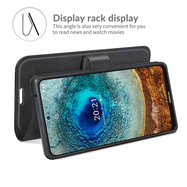For Nokia X10 / X20 Retro Calf Pattern Buckle Horizontal Flip Leather Case with Holder & Card Slots & Wallet(Black)