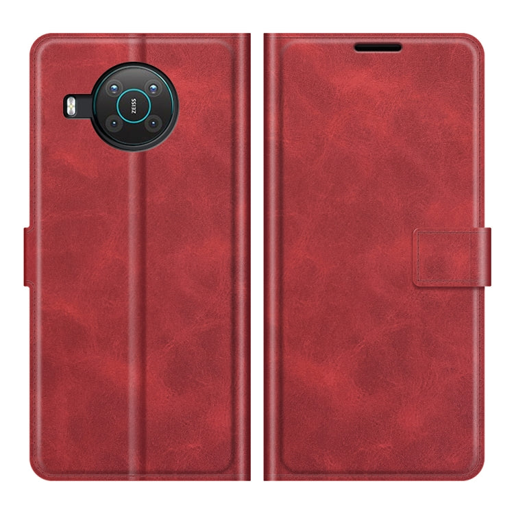 For Nokia X10 / X20 Retro Calf Pattern Buckle Horizontal Flip Leather Case with Holder & Card Slots & Wallet(Red)