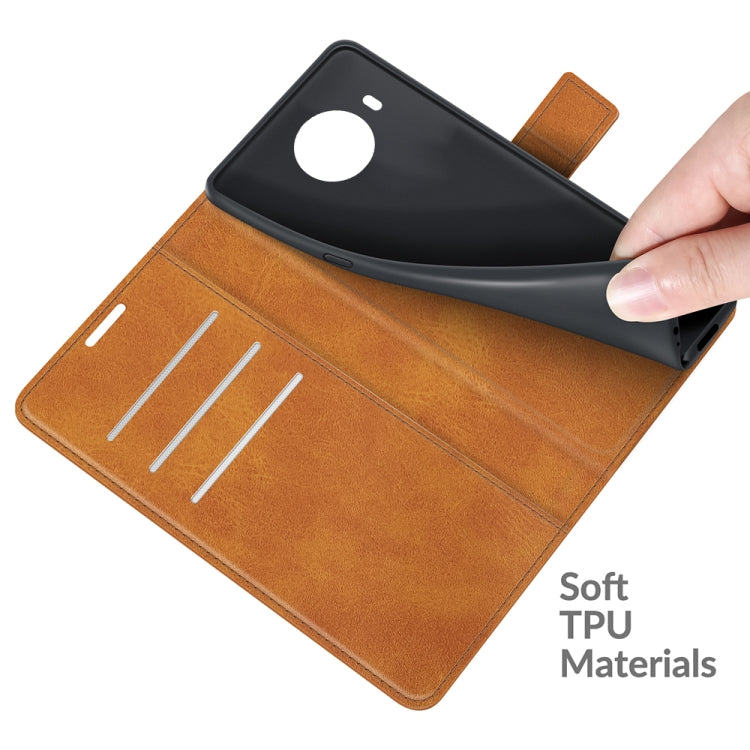 For Nokia X10 / X20 Retro Calf Pattern Buckle Horizontal Flip Leather Case with Holder & Card Slots & Wallet(Yellow)