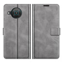 For Nokia X10 / X20 Retro Calf Pattern Buckle Horizontal Flip Leather Case with Holder & Card Slots & Wallet(Grey)