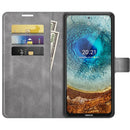 For Nokia X10 / X20 Retro Calf Pattern Buckle Horizontal Flip Leather Case with Holder & Card Slots & Wallet(Grey)
