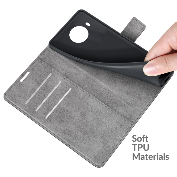 For Nokia X10 / X20 Retro Calf Pattern Buckle Horizontal Flip Leather Case with Holder & Card Slots & Wallet(Grey)