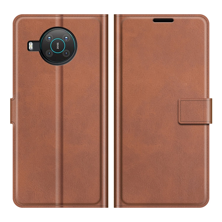 For Nokia X10 / X20 Retro Calf Pattern Buckle Horizontal Flip Leather Case with Holder & Card Slots & Wallet(Light Brown)