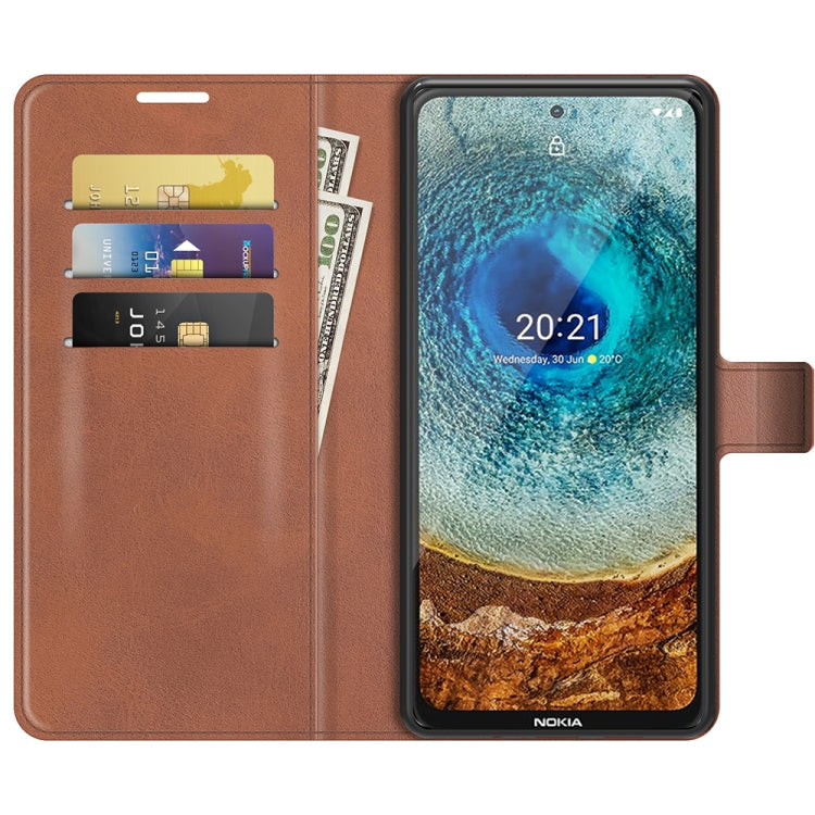 For Nokia X10 / X20 Retro Calf Pattern Buckle Horizontal Flip Leather Case with Holder & Card Slots & Wallet(Light Brown)