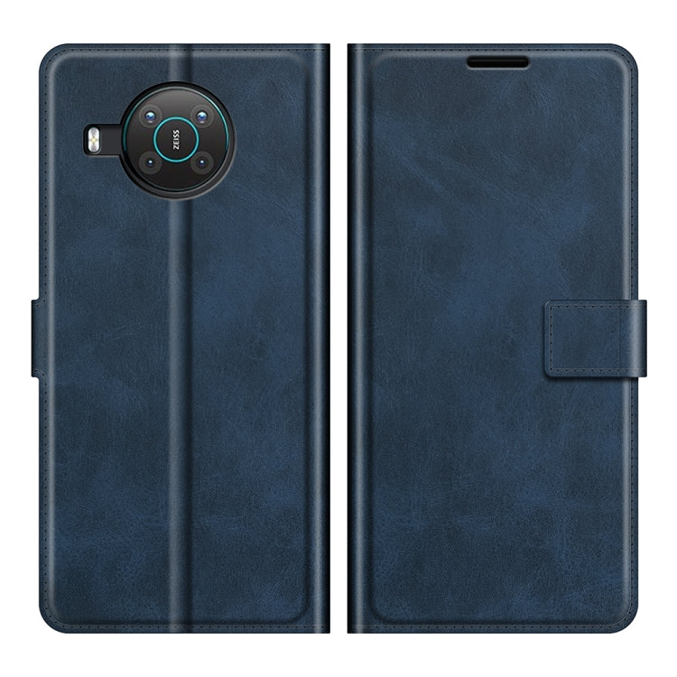 For Nokia X10 / X20 Retro Calf Pattern Buckle Horizontal Flip Leather Case with Holder & Card Slots & Wallet(Blue)