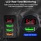 QC-07 5.1A QC3.0 3 x USB Ports Fast Charger with LED Digital Display for Mobile Phones and Tablets, EU Plug(White)