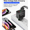 QC-07 5.1A QC3.0 3 x USB Ports Fast Charger with LED Digital Display for Mobile Phones and Tablets, EU Plug(White)