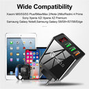 QC-07 5.1A QC3.0 3 x USB Ports Fast Charger with LED Digital Display for Mobile Phones and Tablets, EU Plug(White)