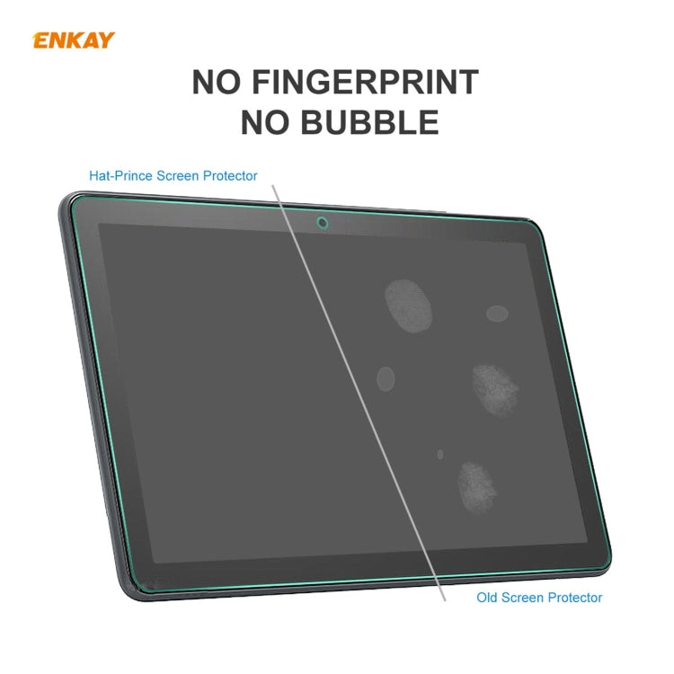 2 PCS For Amazon Fire HD 10 / HD 10 Plus 2021 ENKAY Hat-Prince 0.33mm 9H Surface Hardness 2.5D Explosion-proof Tempered Glass Protector Film