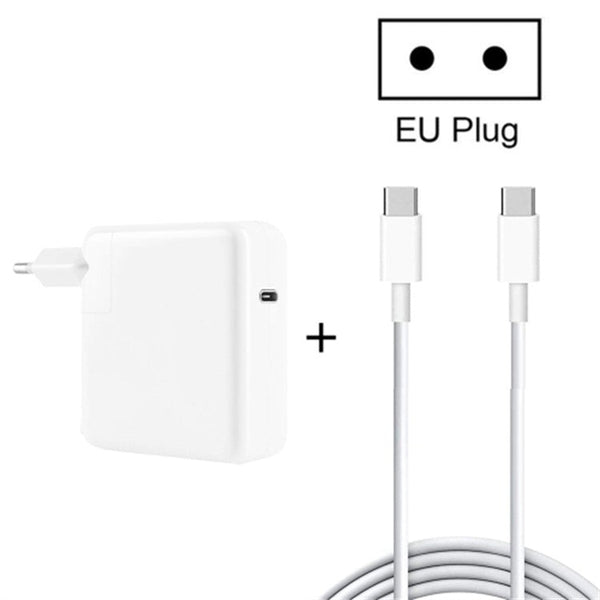 96W USB-C / Type-C Power Adapter Portable Charger with 1.8m USB-C / Type-C to USB-C / Type-C Charging Cable, EU Plug