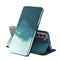 For Samsung Galaxy S21 FE Voltage Watercolor Pattern Skin Feel Magnetic Horizontal Flip PU Leather Case with Holder(Green)