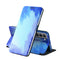 For Samsung Galaxy S21 FE Voltage Watercolor Pattern Skin Feel Magnetic Horizontal Flip PU Leather Case with Holder(Blue)