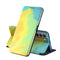 For Samsung Galaxy S21 FE Voltage Watercolor Pattern Skin Feel Magnetic Horizontal Flip PU Leather Case with Holder(Yellow)