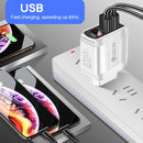 F002C QC3.0 USB + USB 2.0 Fast Charger with LED Digital Display for Mobile Phones and Tablets, EU Plug(Black)