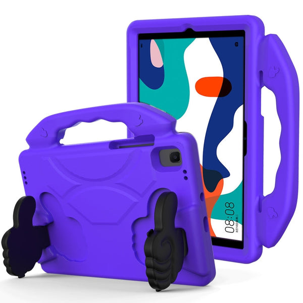 For Huawei MatePad 10.4 EVA Material Children Flat Anti Falling Cover Protective Shell with Thumb Bracket(Purple)