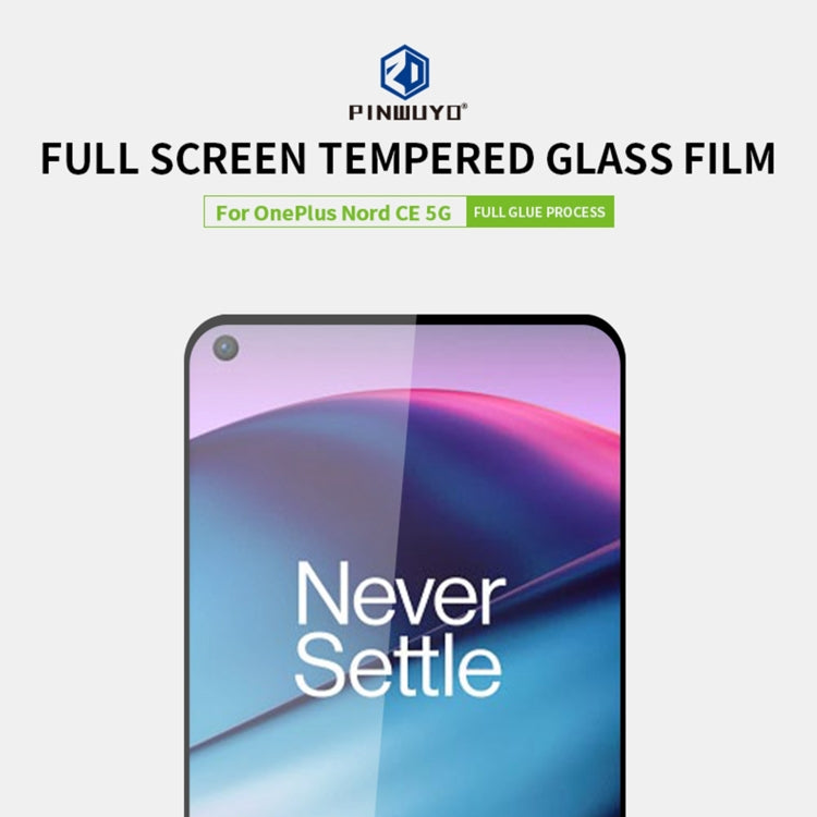 For OnePlus Nord CE 5G PINWUYO 9H 2.5D Full Screen Tempered Glass Film(Black)