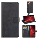 Retro Calf Pattern Buckle Horizontal Flip Leather Case with Holder & Card Slots & Wallet For iPhone 13(Black)