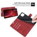 Retro Calf Pattern Buckle Horizontal Flip Leather Case with Holder & Card Slots & Wallet For iPhone 13(Red)