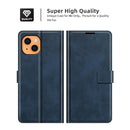 Retro Calf Pattern Buckle Horizontal Flip Leather Case with Holder & Card Slots & Wallet For iPhone 13(Blue)