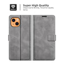 Retro Calf Pattern Buckle Horizontal Flip Leather Case with Holder & Card Slots & Wallet For iPhone 13(Grey)