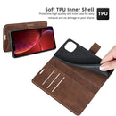 Retro Calf Pattern Buckle Horizontal Flip Leather Case with Holder & Card Slots & Wallet For iPhone 13(Dark Brown)