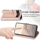 For Google Pixel 6 Pro Four-leaf Clasp Embossed Buckle Mobile Phone Protection Leather Case with Lanyard & Card Slot & Wallet & Bracket Function(Rose Gold)