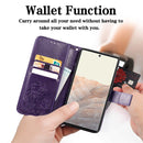 For Google Pixel 6 Pro Four-leaf Clasp Embossed Buckle Mobile Phone Protection Leather Case with Lanyard & Card Slot & Wallet & Bracket Function(Purple)