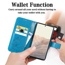 For Google Pixel 6 Pro Four-leaf Clasp Embossed Buckle Mobile Phone Protection Leather Case with Lanyard & Card Slot & Wallet & Bracket Function(Blue)
