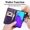 For Cubot X30 Four-leaf Clasp Embossed Buckle Mobile Phone Protection Leather Case with Lanyard & Card Slot & Wallet & Bracket Function(Purple)