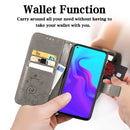 For Cubot X30 Four-leaf Clasp Embossed Buckle Mobile Phone Protection Leather Case with Lanyard & Card Slot & Wallet & Bracket Function(Gray)
