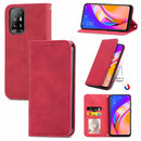 For OPPO A94 5G / A95 5G/F19 Pro+ /Reno5 Z Retro Skin Feel Business Magnetic Horizontal Flip Leather Case With Holder & Card Slots & Wallet & Photo Frame(Red)