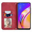 For OPPO A94 5G / A95 5G/F19 Pro+ /Reno5 Z Retro Skin Feel Business Magnetic Horizontal Flip Leather Case With Holder & Card Slots & Wallet & Photo Frame(Red)