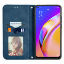 For OPPO A94 5G / A95 5G/F19 Pro+ /Reno5 Z Retro Skin Feel Business Magnetic Horizontal Flip Leather Case With Holder & Card Slots & Wallet & Photo Frame(Blue)