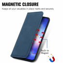For OPPO Reno 5 5G /Find X3 Lite Retro Skin Feel Business Magnetic Horizontal Flip Leather Case With Holder & Card Slots & Wallet & Photo Frame(Blue)