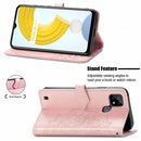 For OPPO Realme C21 Mandala Flower Embossed Horizontal Flip Leather Case with Holder & Three Card Slots & Wallet & Lanyard(Rose Gold)