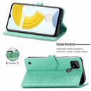 For OPPO Realme C21 Mandala Flower Embossed Horizontal Flip Leather Case with Holder & Three Card Slots & Wallet & Lanyard(Green)