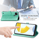 For OPPO Realme C21 Mandala Flower Embossed Horizontal Flip Leather Case with Holder & Three Card Slots & Wallet & Lanyard(Green)