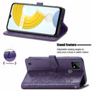 For OPPO Realme C21 Mandala Flower Embossed Horizontal Flip Leather Case with Holder & Three Card Slots & Wallet & Lanyard(Purple)