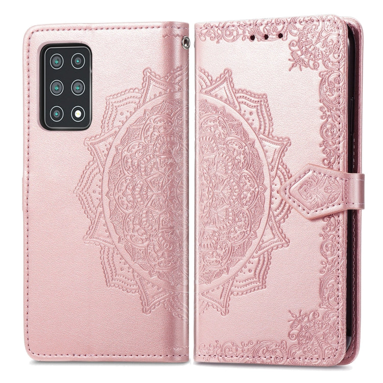 For Cubot X30 Mandala Flower Embossed Horizontal Flip Leather Case with Holder & Three Card Slots & Wallet & Lanyard(Rose Gold)