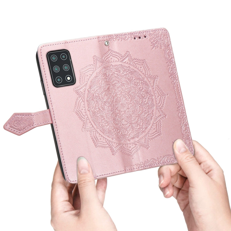 For Cubot X30 Mandala Flower Embossed Horizontal Flip Leather Case with Holder & Three Card Slots & Wallet & Lanyard(Rose Gold)