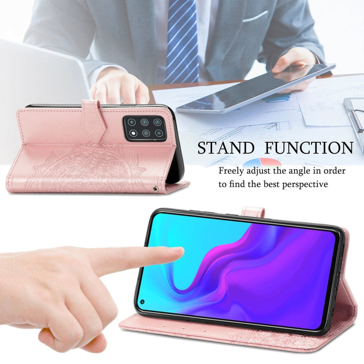 For Cubot X30 Mandala Flower Embossed Horizontal Flip Leather Case with Holder & Three Card Slots & Wallet & Lanyard(Rose Gold)