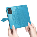 For Cubot X30 Mandala Flower Embossed Horizontal Flip Leather Case with Holder & Three Card Slots & Wallet & Lanyard(Blue)