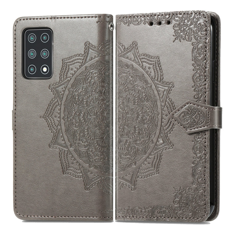For Cubot X30 Mandala Flower Embossed Horizontal Flip Leather Case with Holder & Three Card Slots & Wallet & Lanyard(Gray)