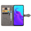For Cubot X30 Mandala Flower Embossed Horizontal Flip Leather Case with Holder & Three Card Slots & Wallet & Lanyard(Gray)