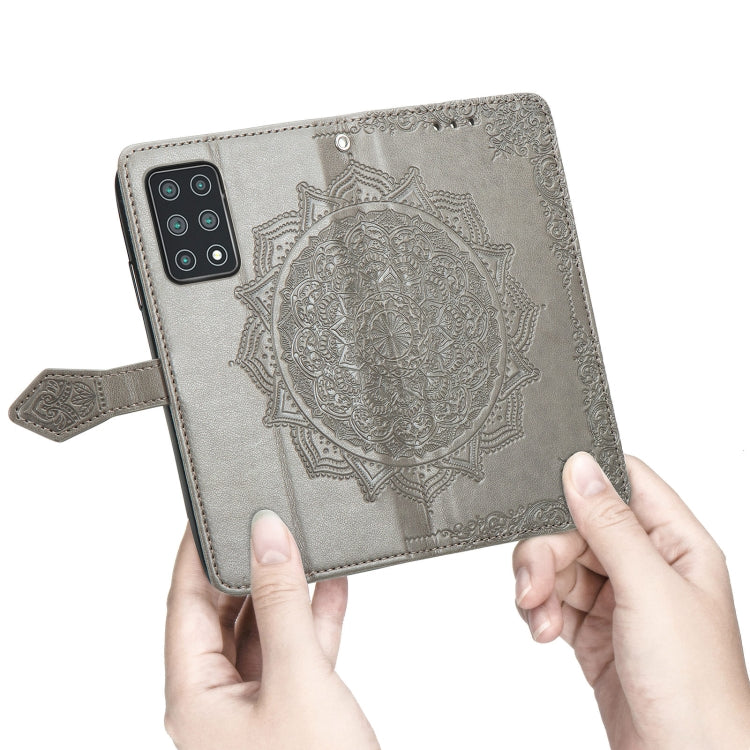 For Cubot X30 Mandala Flower Embossed Horizontal Flip Leather Case with Holder & Three Card Slots & Wallet & Lanyard(Gray)
