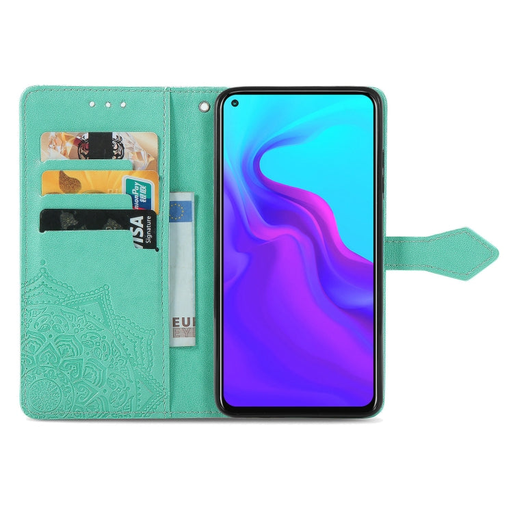 For Cubot X30 Mandala Flower Embossed Horizontal Flip Leather Case with Holder & Three Card Slots & Wallet & Lanyard(Green)