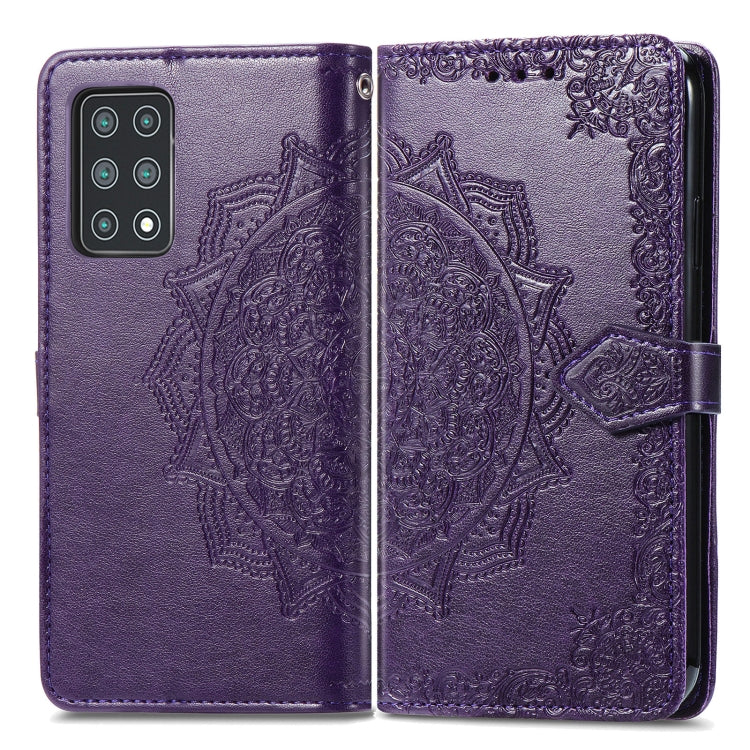 For Cubot X30 Mandala Flower Embossed Horizontal Flip Leather Case with Holder & Three Card Slots & Wallet & Lanyard(Purple)