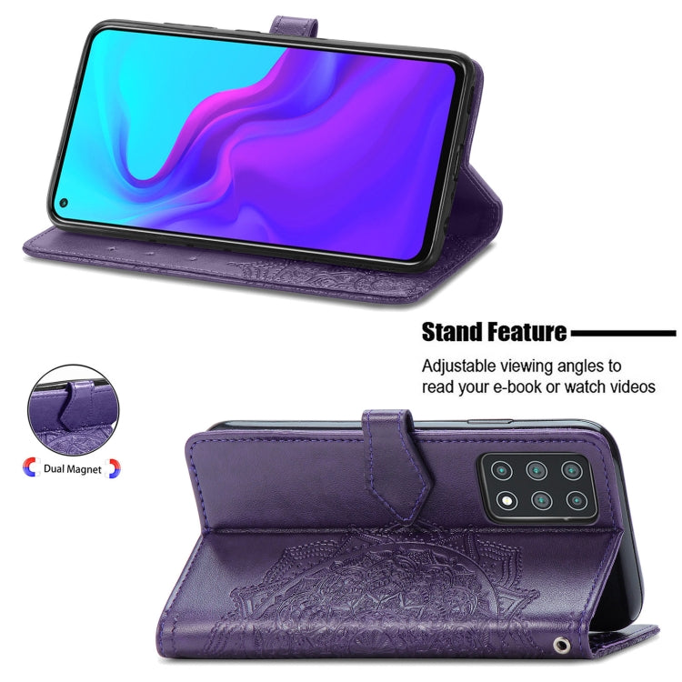 For Cubot X30 Mandala Flower Embossed Horizontal Flip Leather Case with Holder & Three Card Slots & Wallet & Lanyard(Purple)