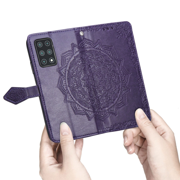 For Cubot X30 Mandala Flower Embossed Horizontal Flip Leather Case with Holder & Three Card Slots & Wallet & Lanyard(Purple)