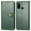 For Ulefone Note 10 Solid Color Leather Buckle Phone Case with Lanyard & Photo Frame & Card Slot & Wallet & Stand Function(Green)